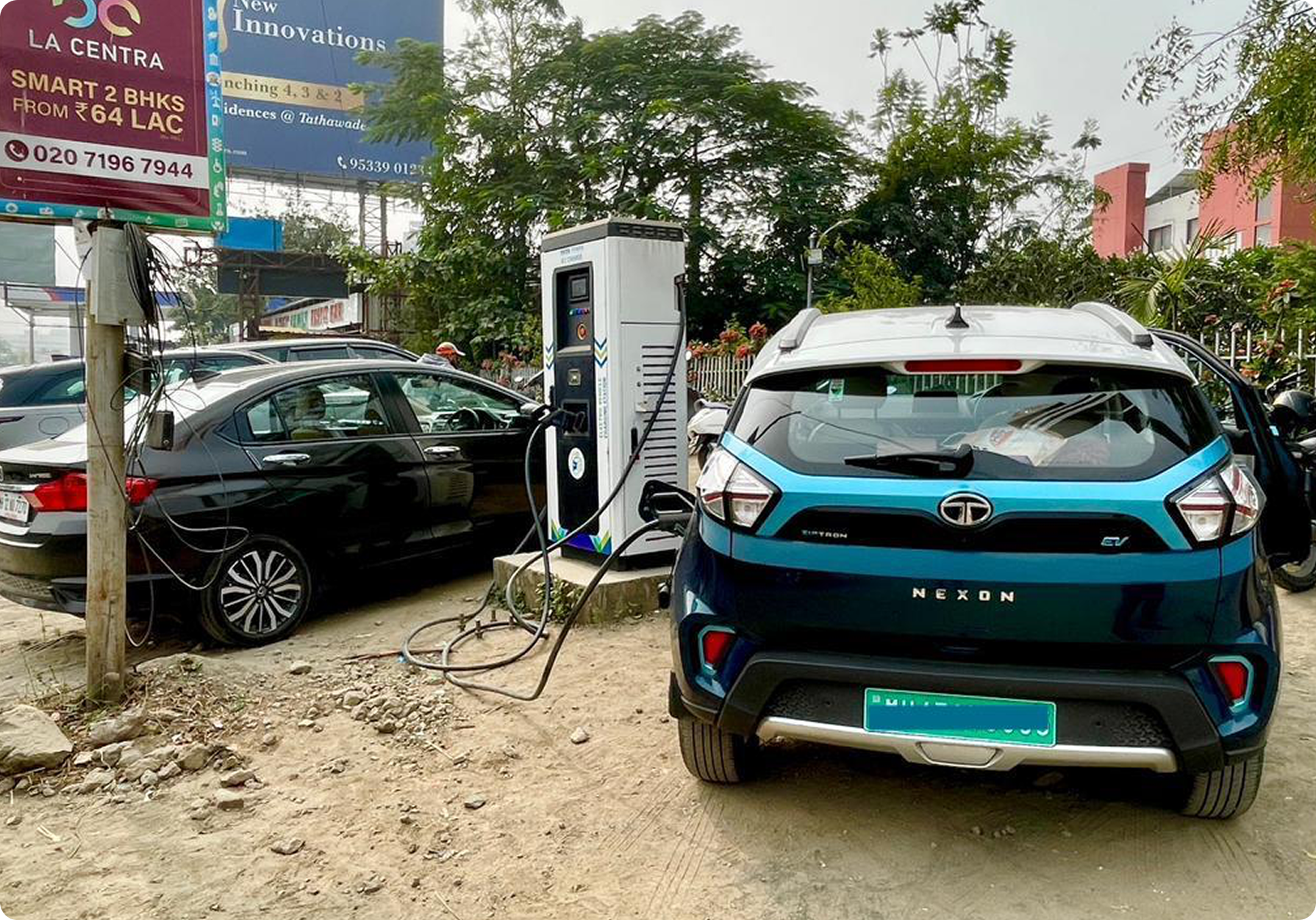 Unsafe and irregular public EV charging setup
